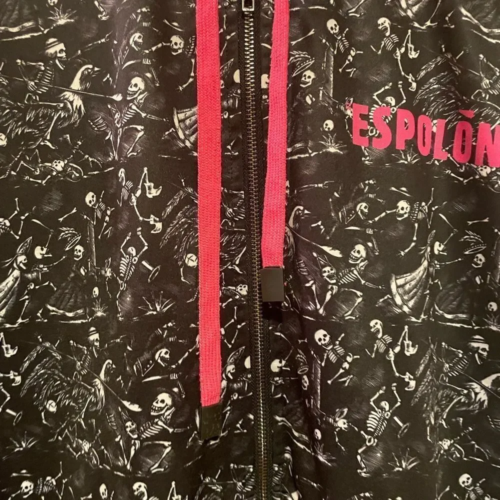 Espolon Dancing Skeletons Zip Up Jacket Mens XL